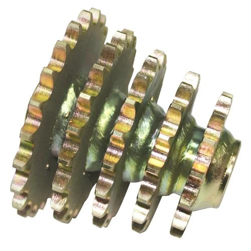 Plizyè ranje nan Sprockets soude Sprockets